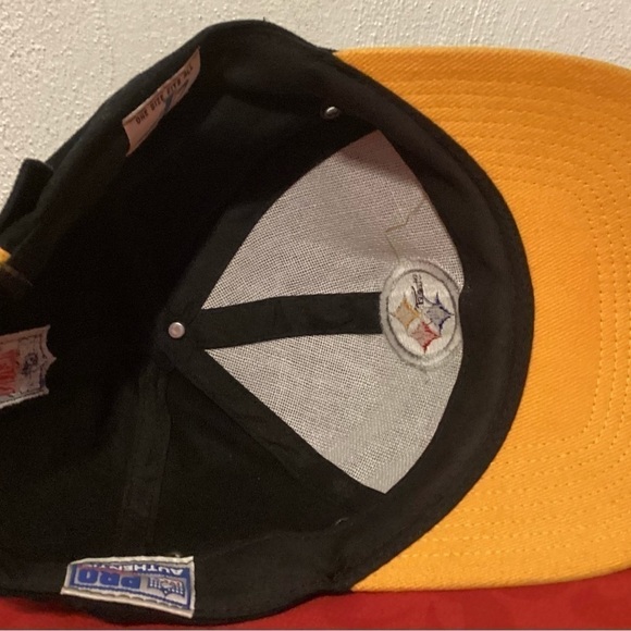 VINTAGE 1990s Pittsburgh Steelers w Patch NFL hat Ball cap by Logo Athletic New! - Picture 6 of 8